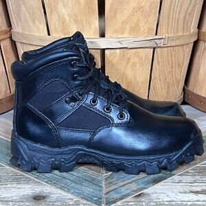 Rocky Alpha Force 6” Black Leather Waterproof Public Service Work Boot Women 8.5